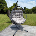 Cairns Deluxe Rope Hanging Egg Chair | Grey