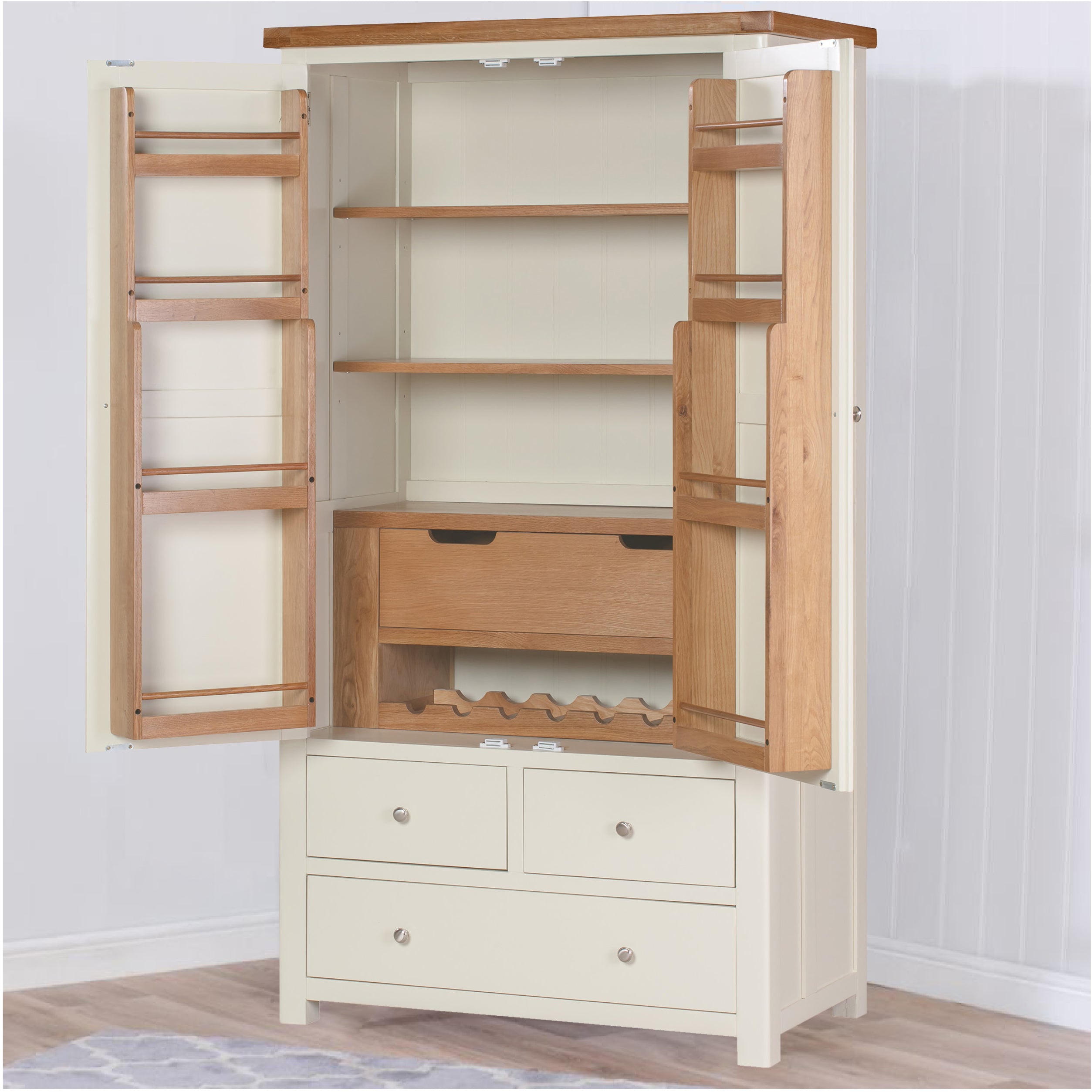 Cambridge Classic Cream Painted Oak Larder Unit