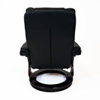 Charlton Swivel Recliner & Footstool | Black