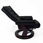 Charlton Swivel Recliner & Footstool | Black