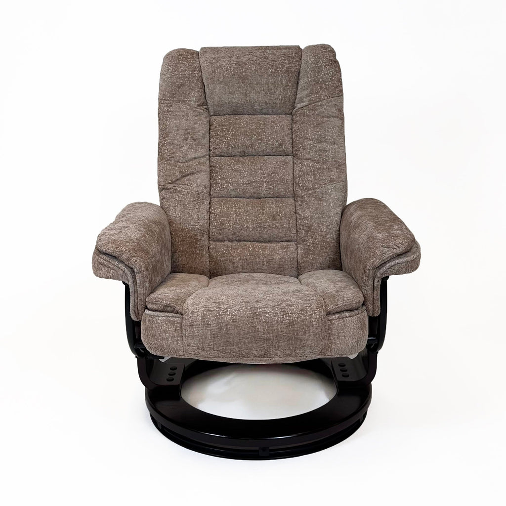 Charlton Swivel Recliner & Footstool | Khaki