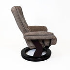 Charlton Swivel Recliner & Footstool | Khaki