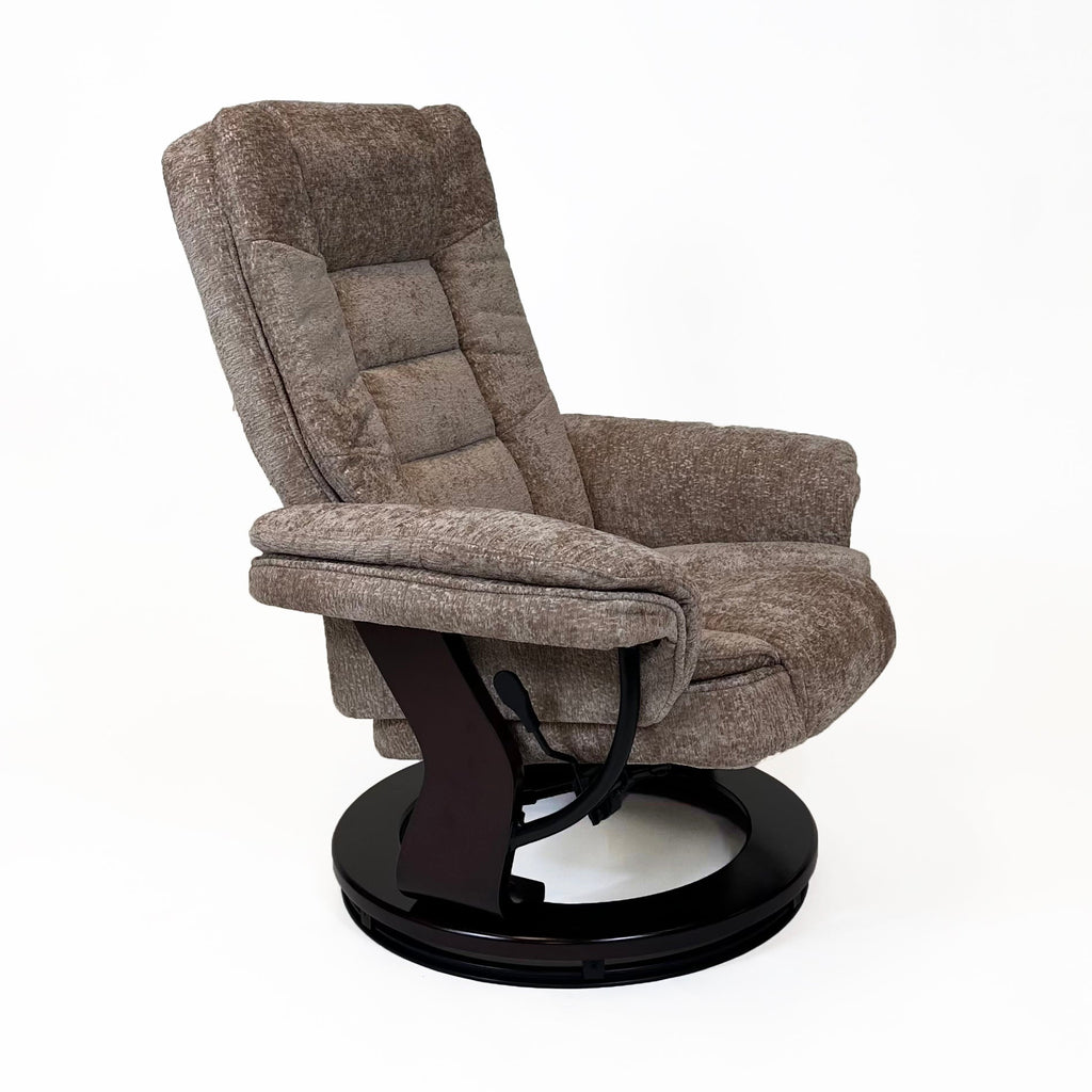 Charlton Swivel Recliner & Footstool | Khaki