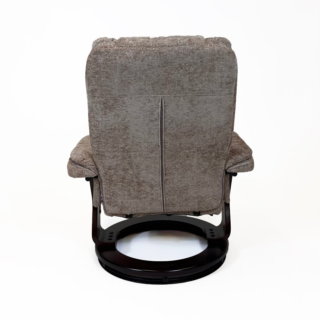 Charlton Swivel Recliner & Footstool | Khaki