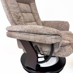 Charlton Swivel Recliner & Footstool | Khaki