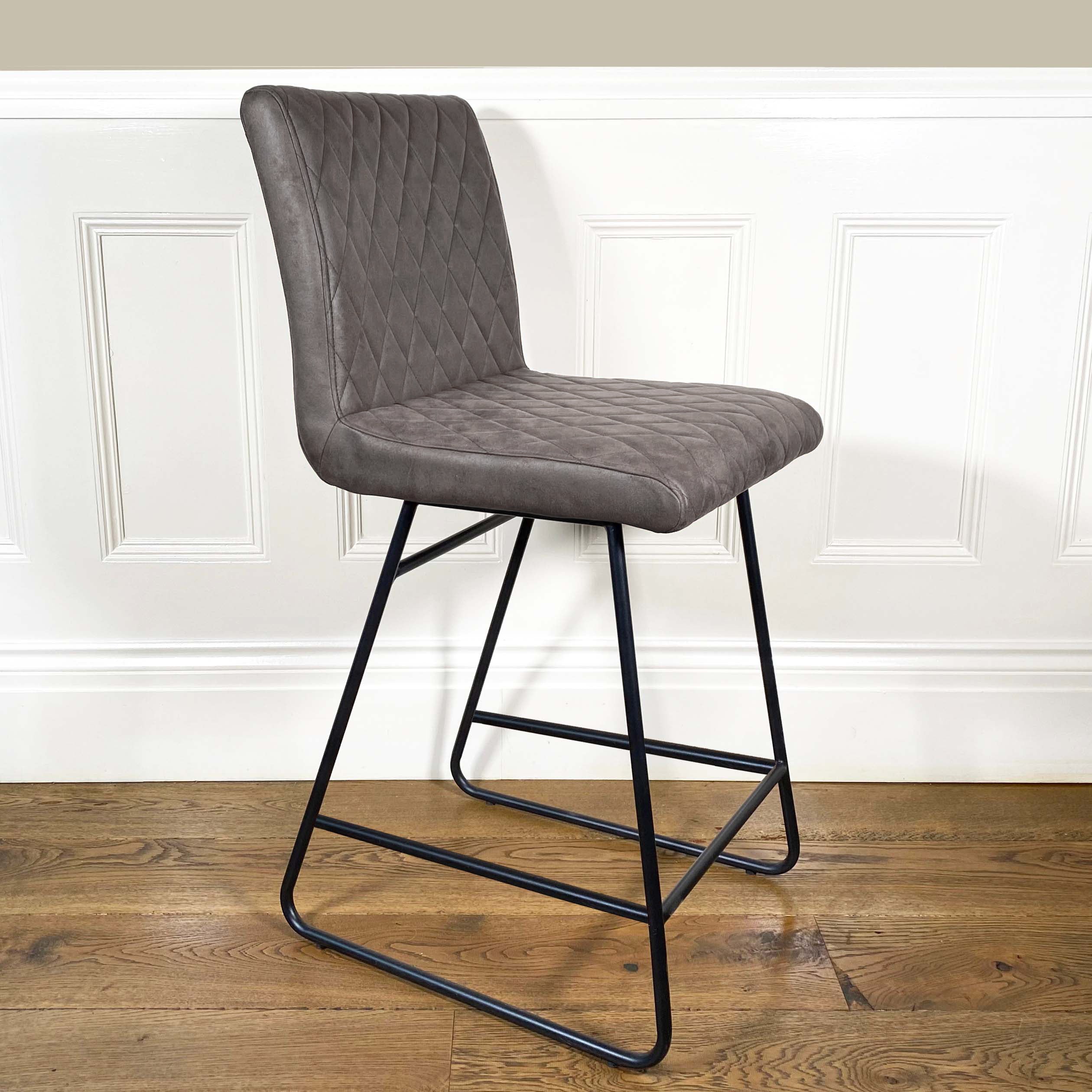 Diamond Bar Stool | Taupe
