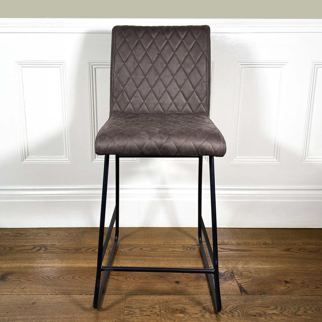 Diamond Bar Stool | Taupe