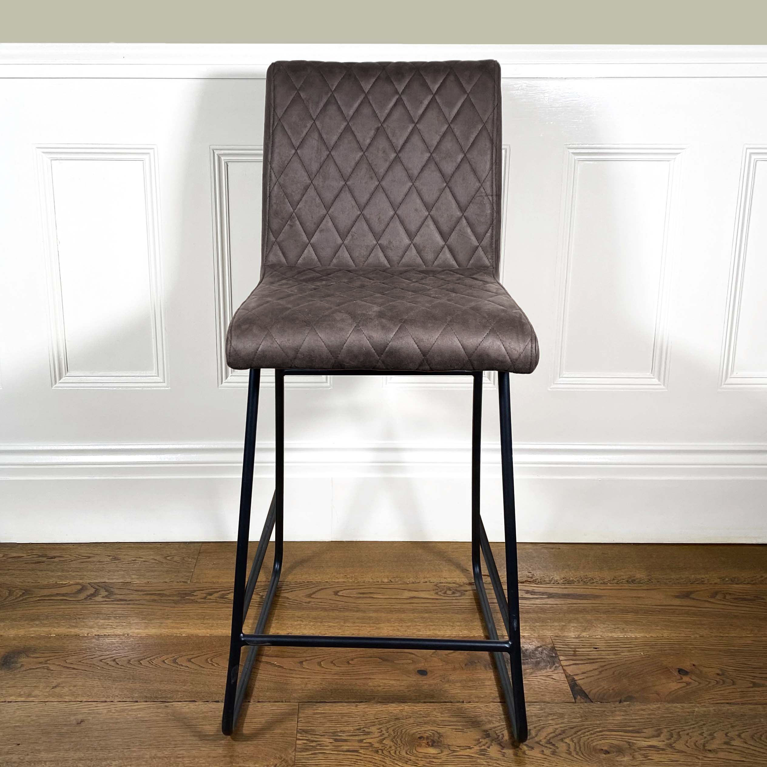 Diamond Bar Stool | Taupe