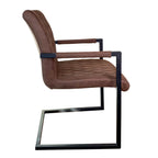 Ealing Industrial Dining Chair | Brown