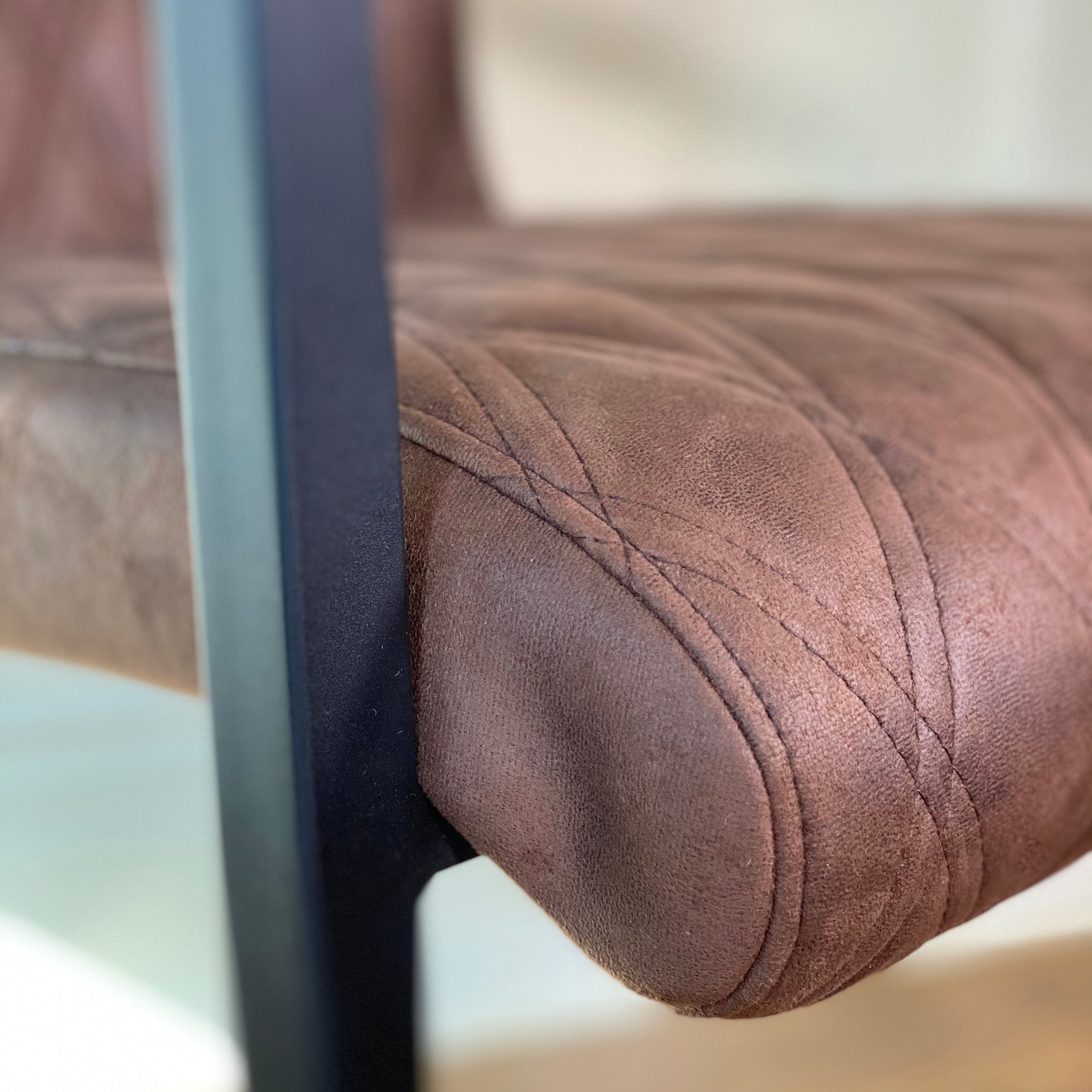 Ealing Industrial Dining Chair | Brown