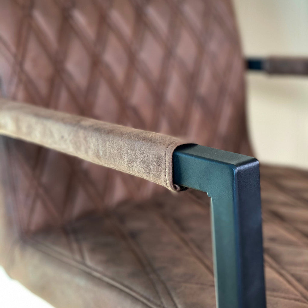 Ealing Industrial Dining Chair | Brown