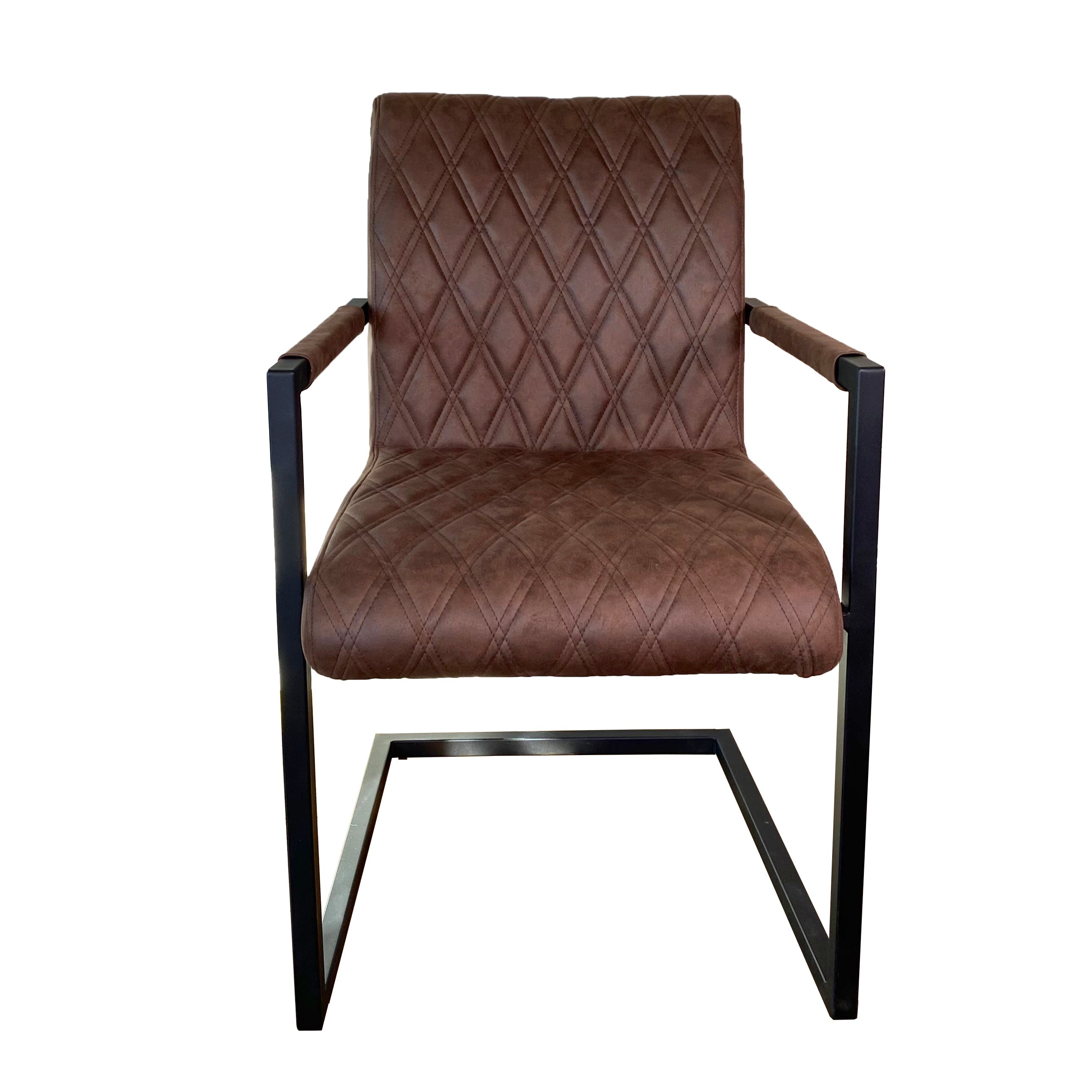 Ealing Industrial Dining Chair | Brown