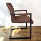 Ealing Industrial Dining Chair | Brown