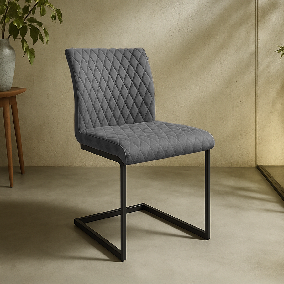 Ealing Industrial Dining Chair | Grey