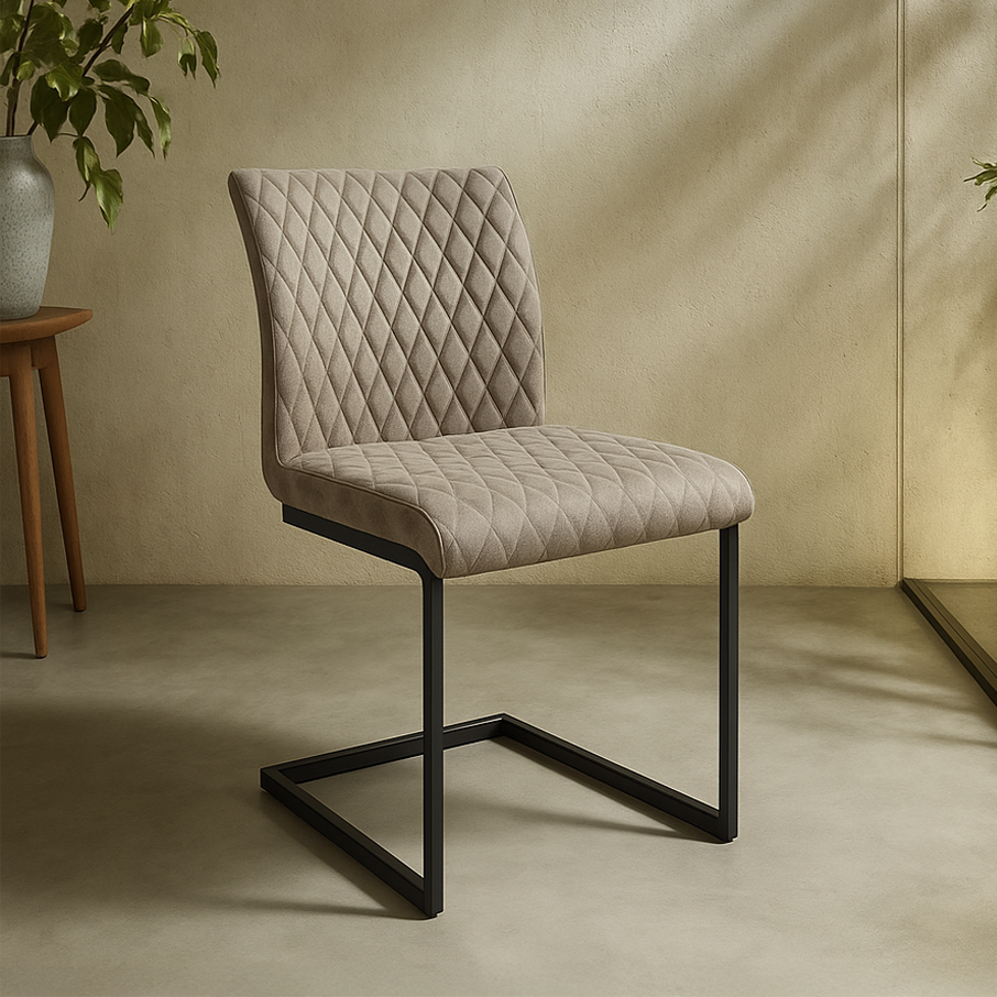 Ealing Industrial Dining Chair | Taupe