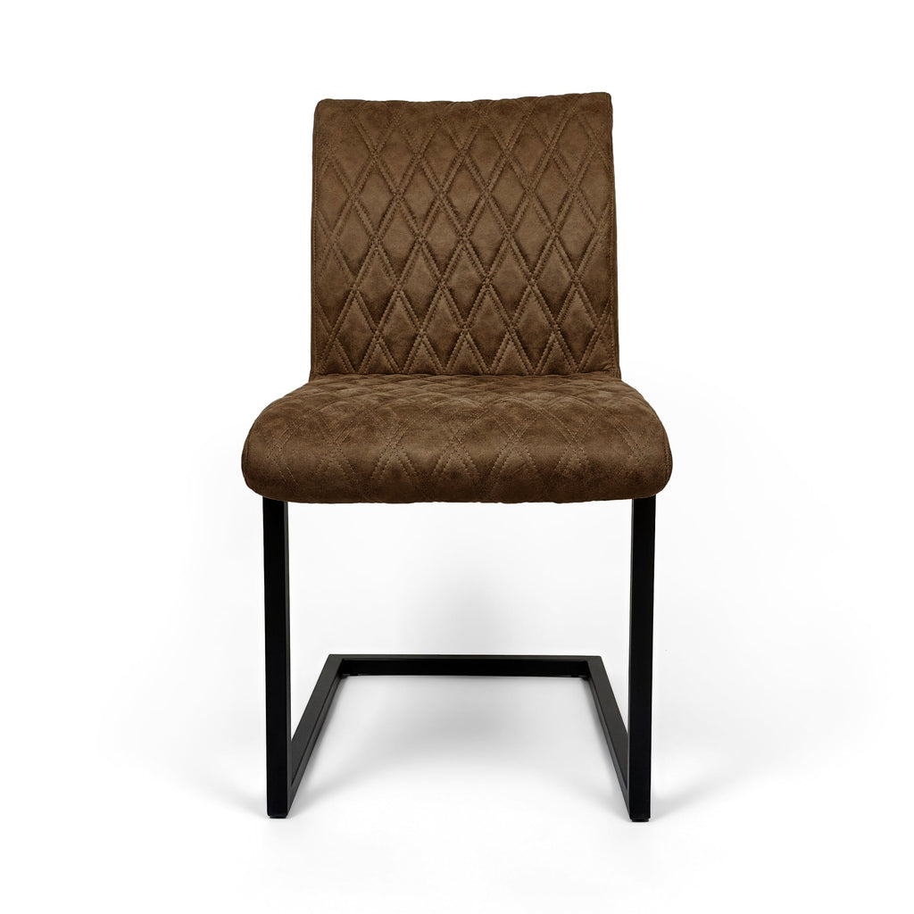 Ealing Industrial Dining Chair | Brown