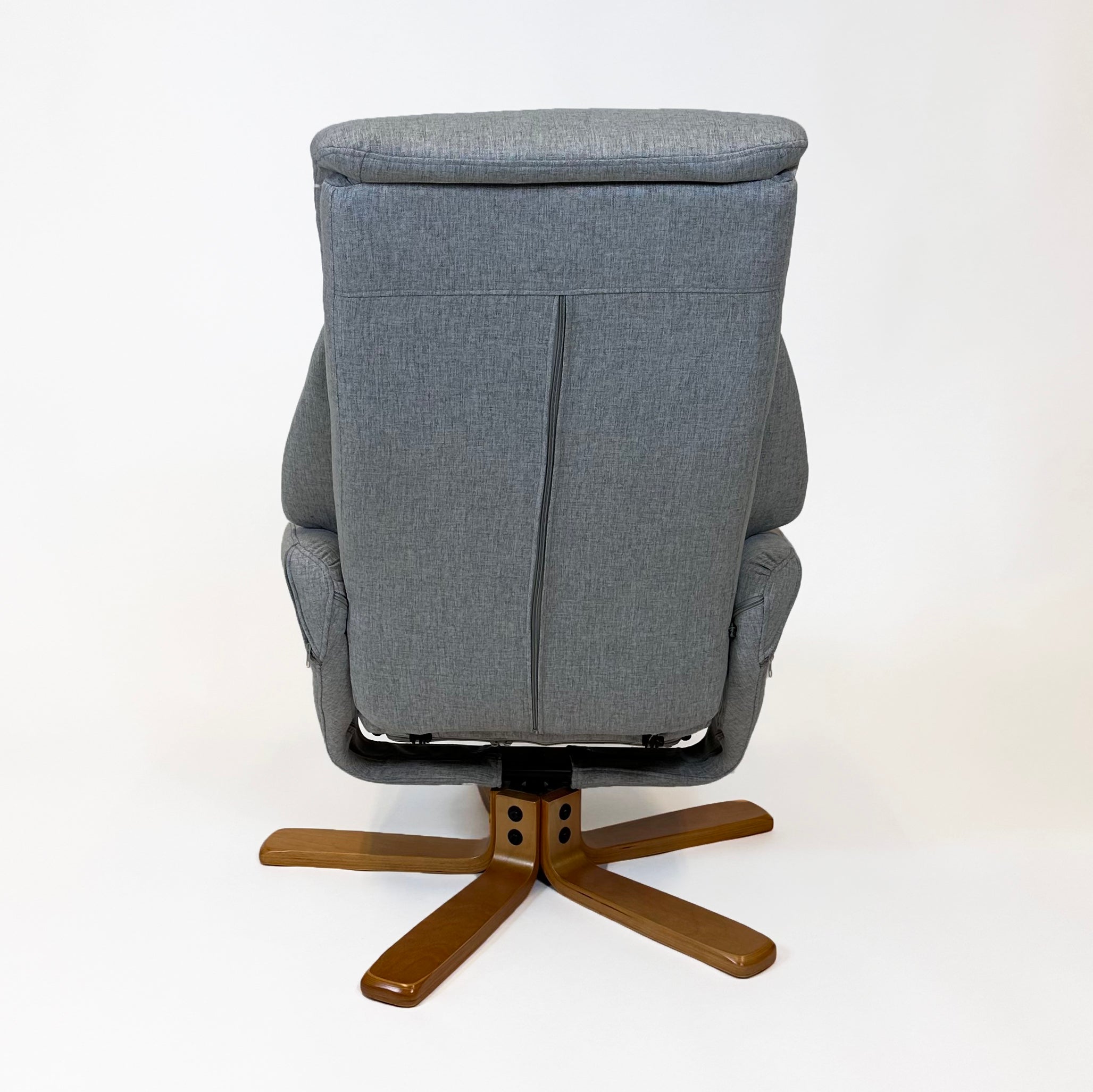 Florida Swivel Recliner & Footstool | Light Grey