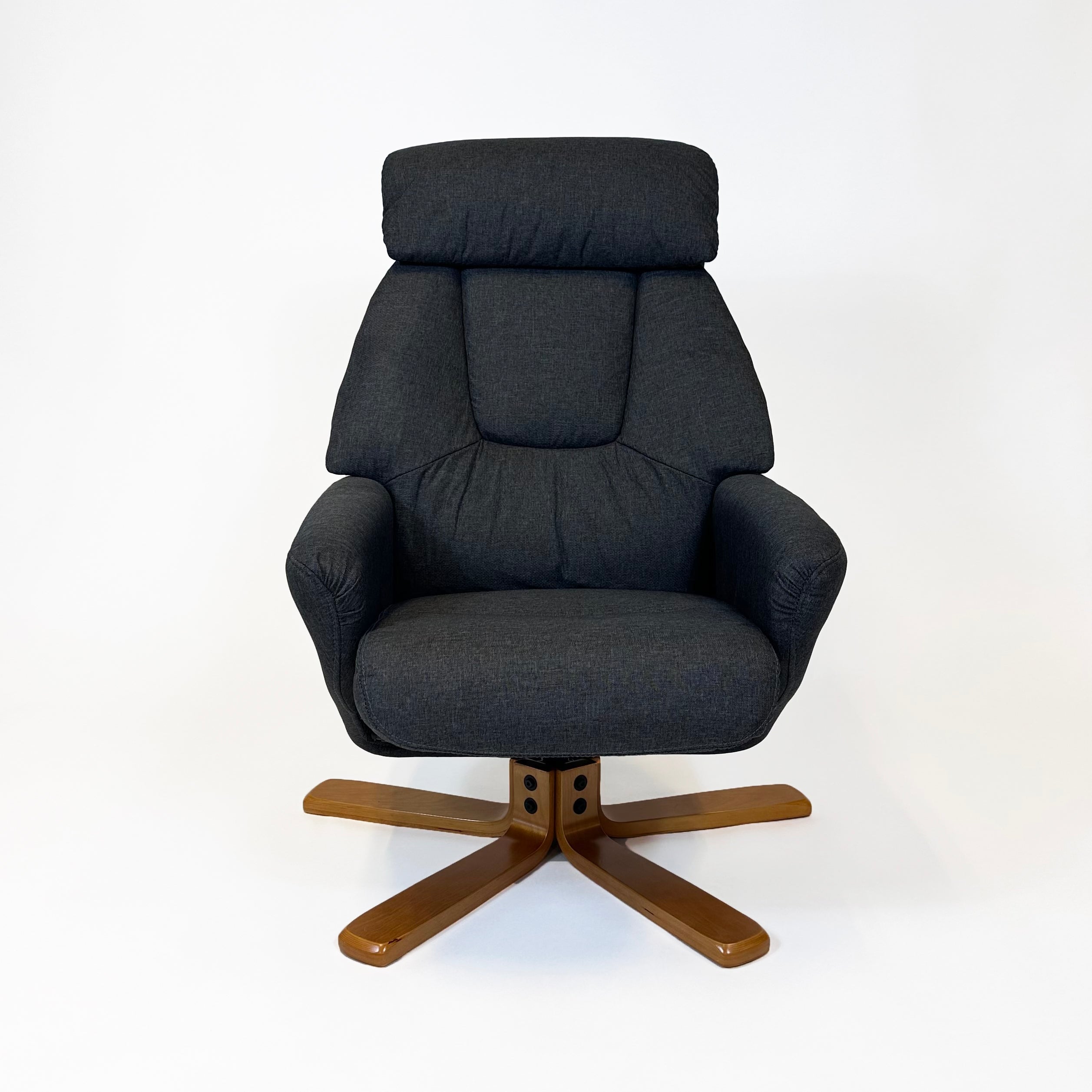 Florida Swivel Recliner & Footstool | Charcoal