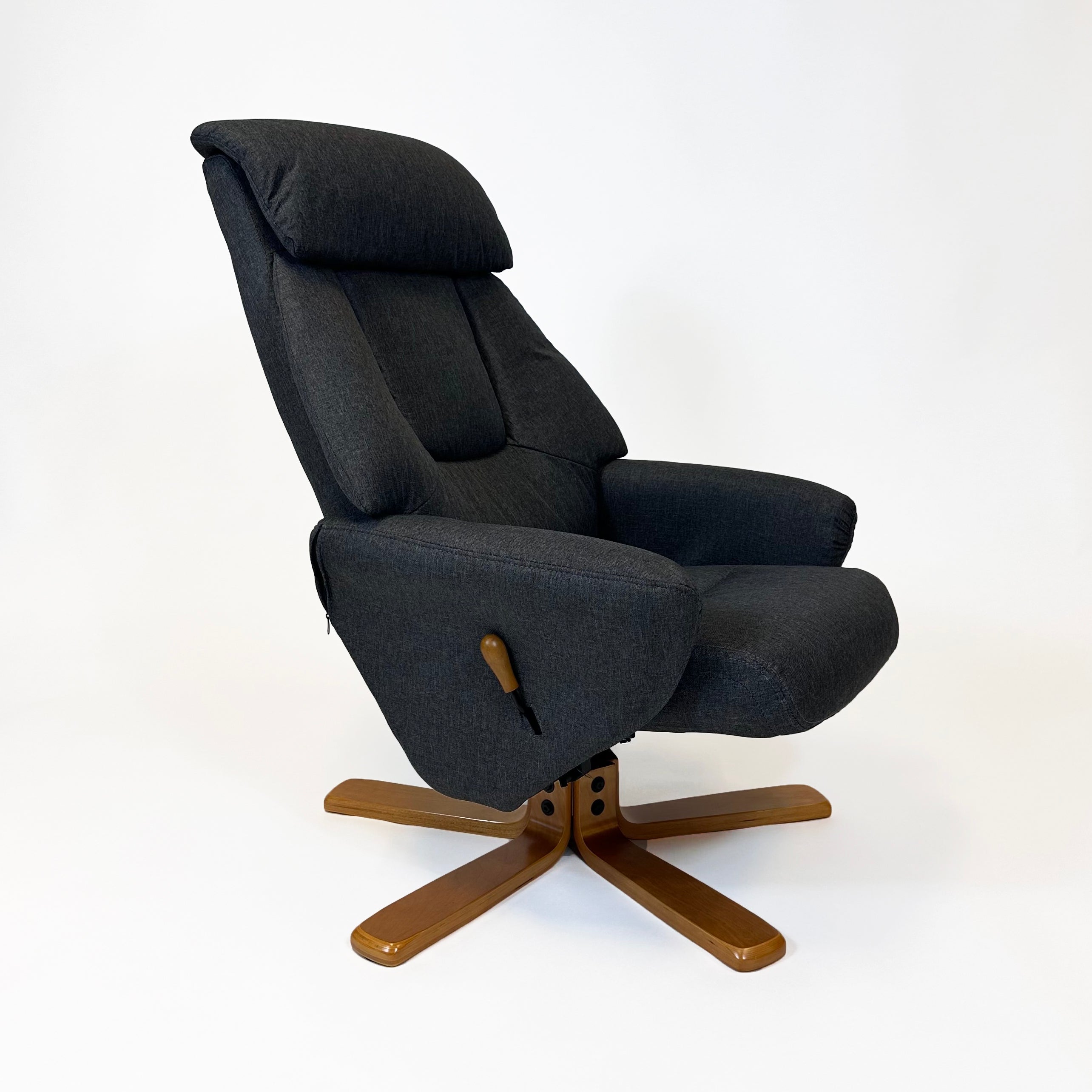 Florida Swivel Recliner & Footstool | Charcoal