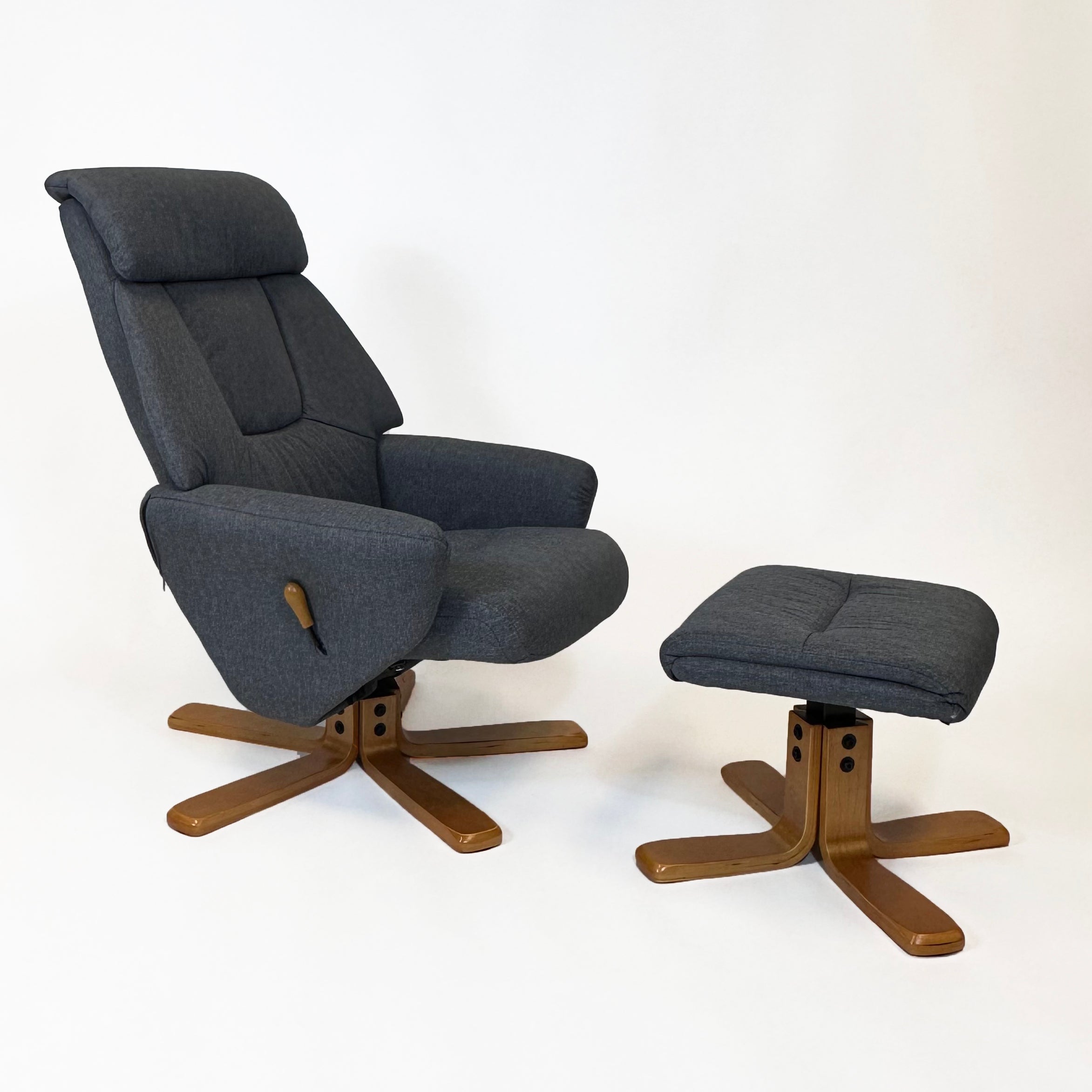 Florida Swivel Recliner & Footstool | Grey