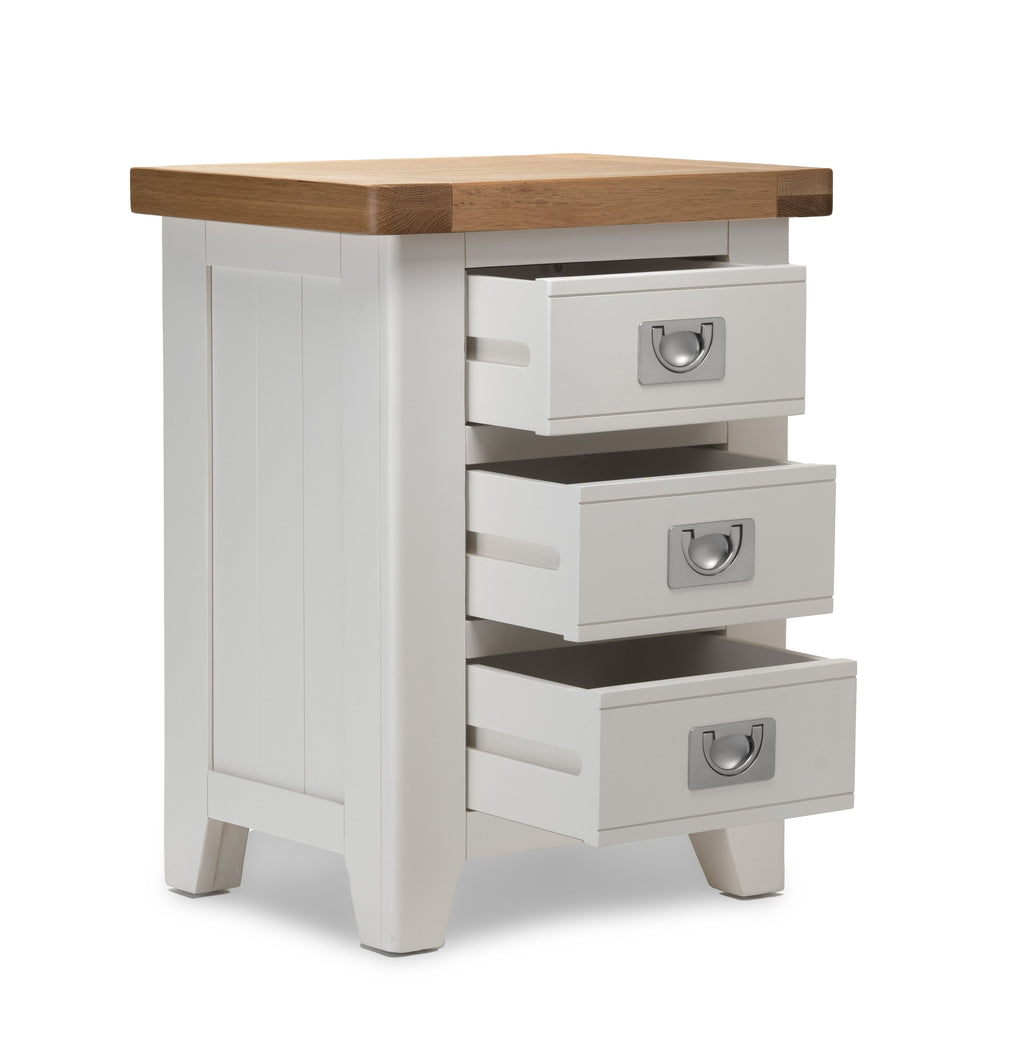 Gloucester Grey 3 Drawer Bedside Table