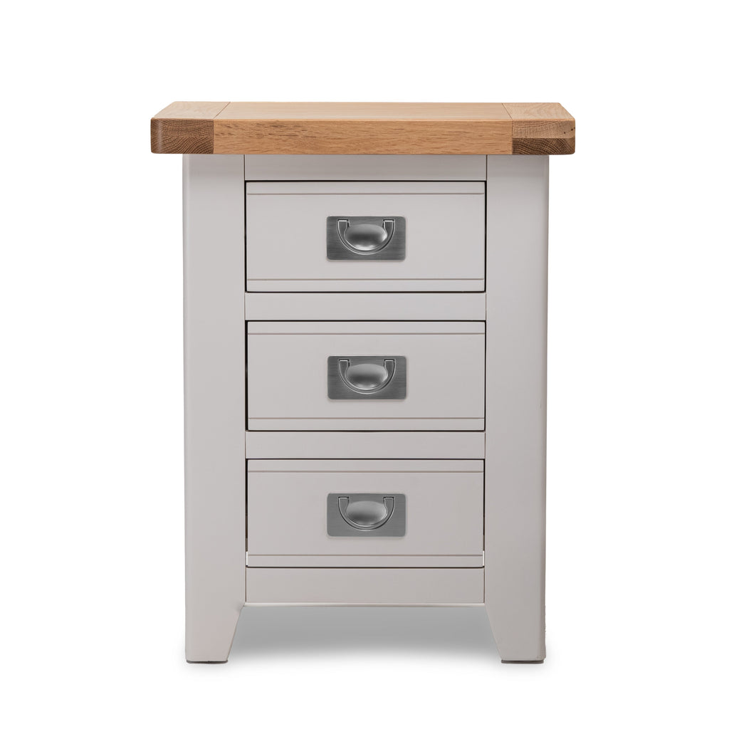 Gloucester Grey 3 Drawer Bedside Table