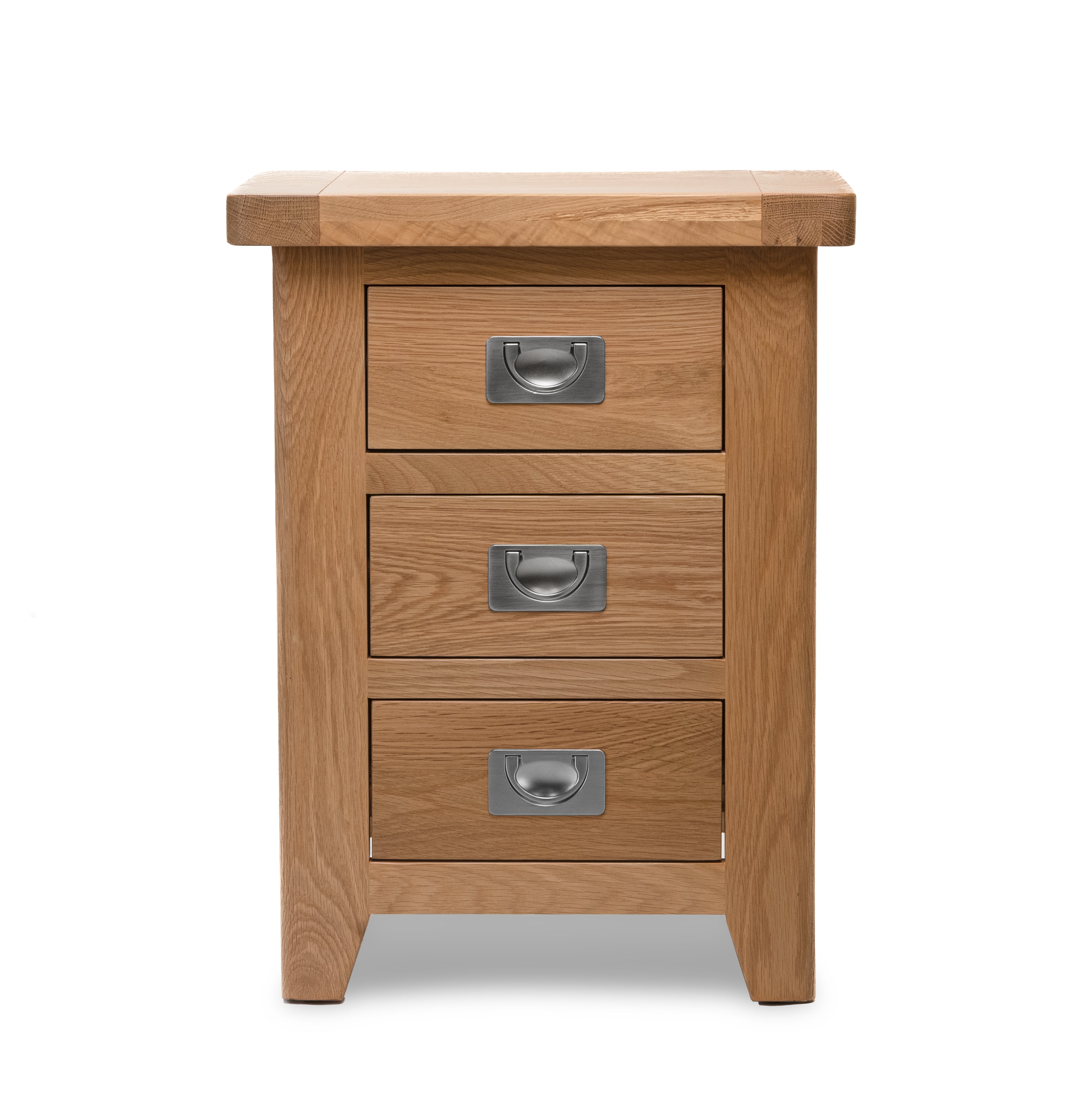 Gloucester Oak 3 Drawer Bedside Table