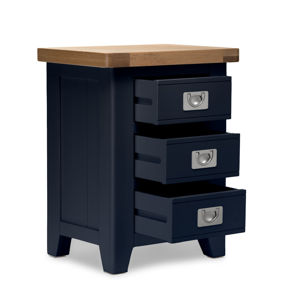 Gloucester Railings 3 Drawer Bedside Table