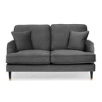Grange Velvet Charcoal Grey 2 Seater Sofa