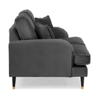 Grange Velvet Charcoal Grey 2 Seater Sofa