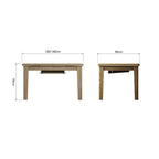 Hove Smoked Oak Medium Extending Dining Table (1.3 m - 1.8 m)