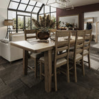 Hove Smoked Oak Large Extending Dining Table (1.8 m - 2.3 m)