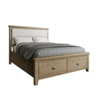 Hove Smoked Oak 5ft Kingsize Bed with Drawer Footboard