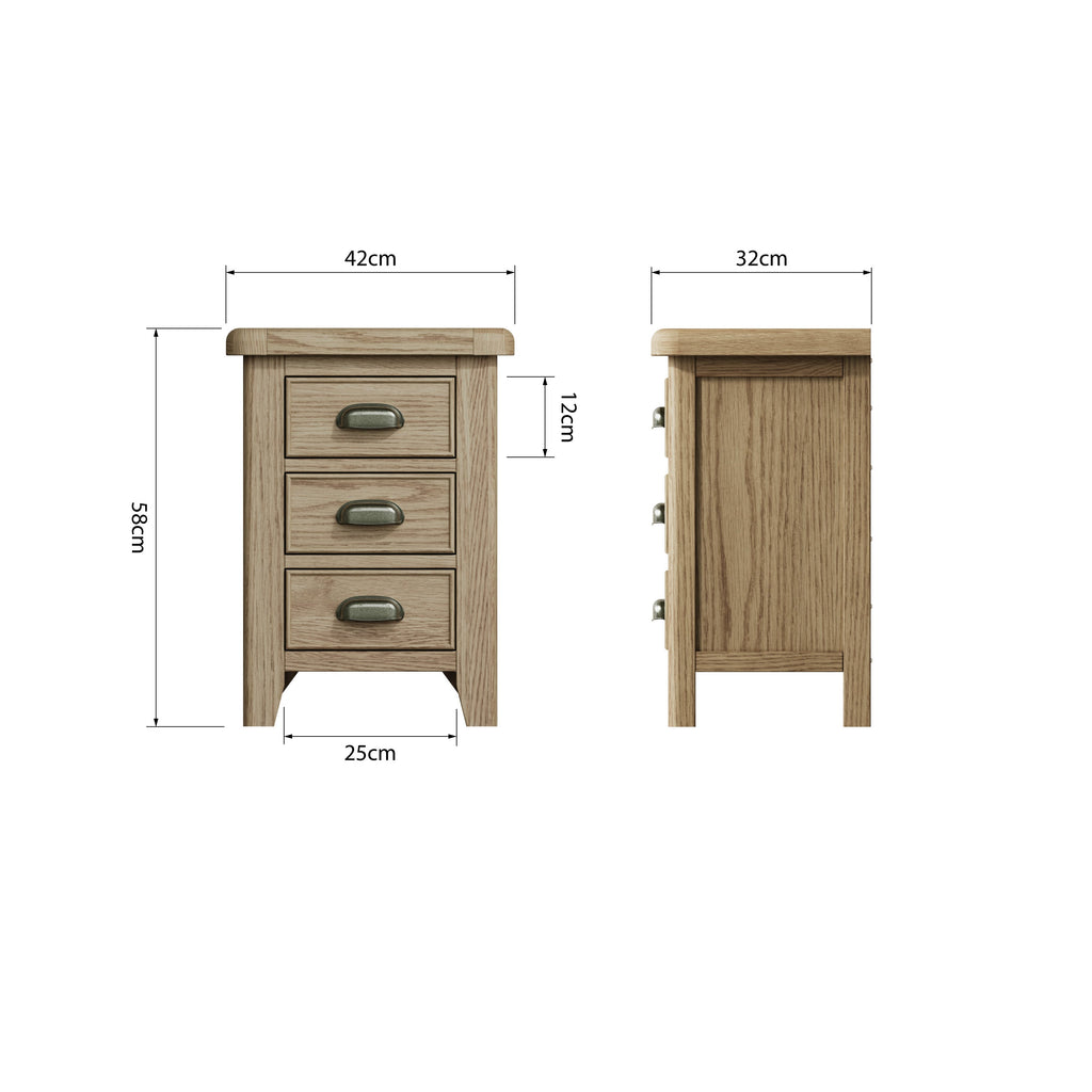 Hove Smoked Oak Bedside Cabinet