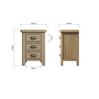 Hove Smoked Oak Bedside Cabinet