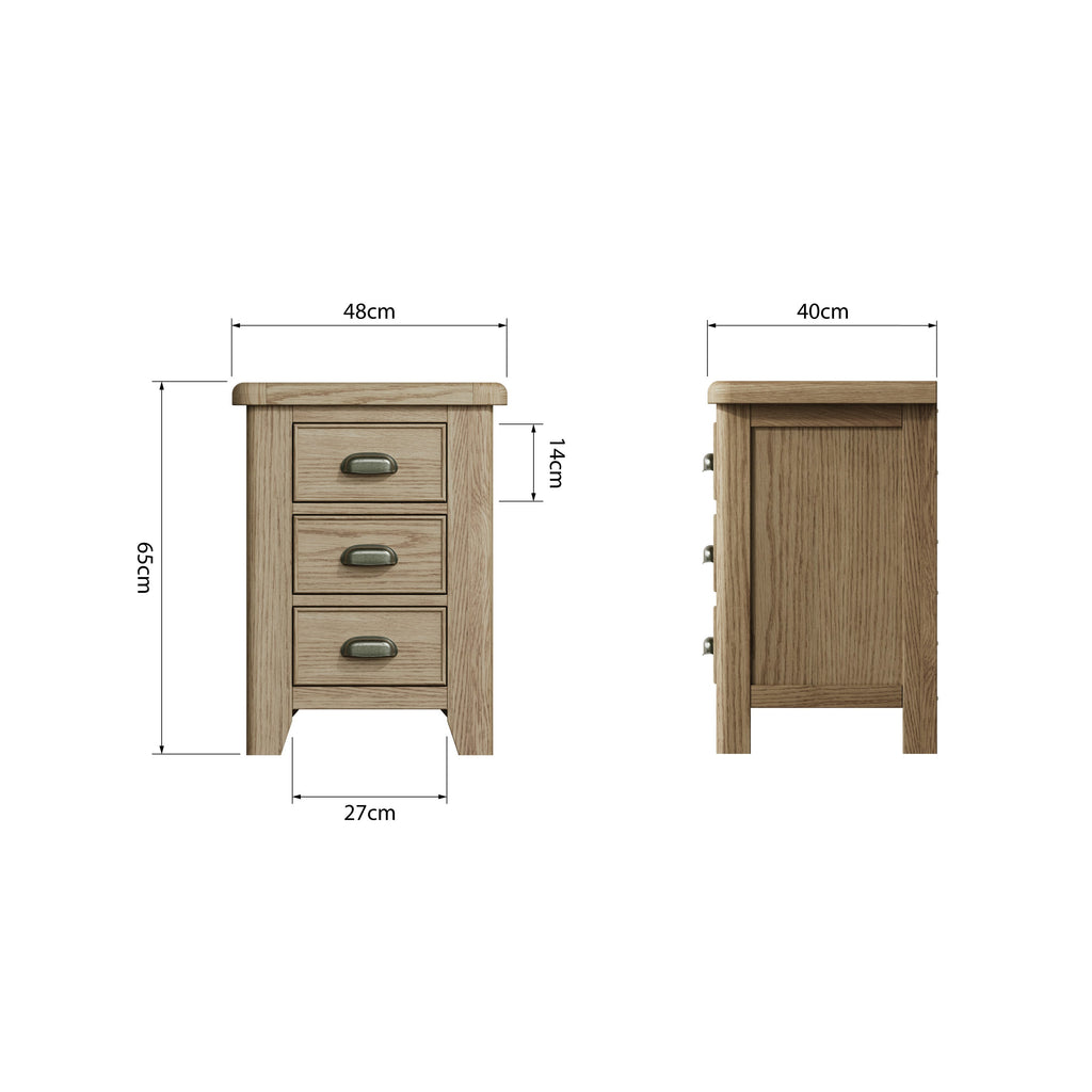 Hove Smoked Oak Large Bedside Cabinet