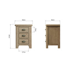 Hove Smoked Oak Large Bedside Cabinet