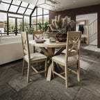 Hove Smoked Oak Small Round Dining Table