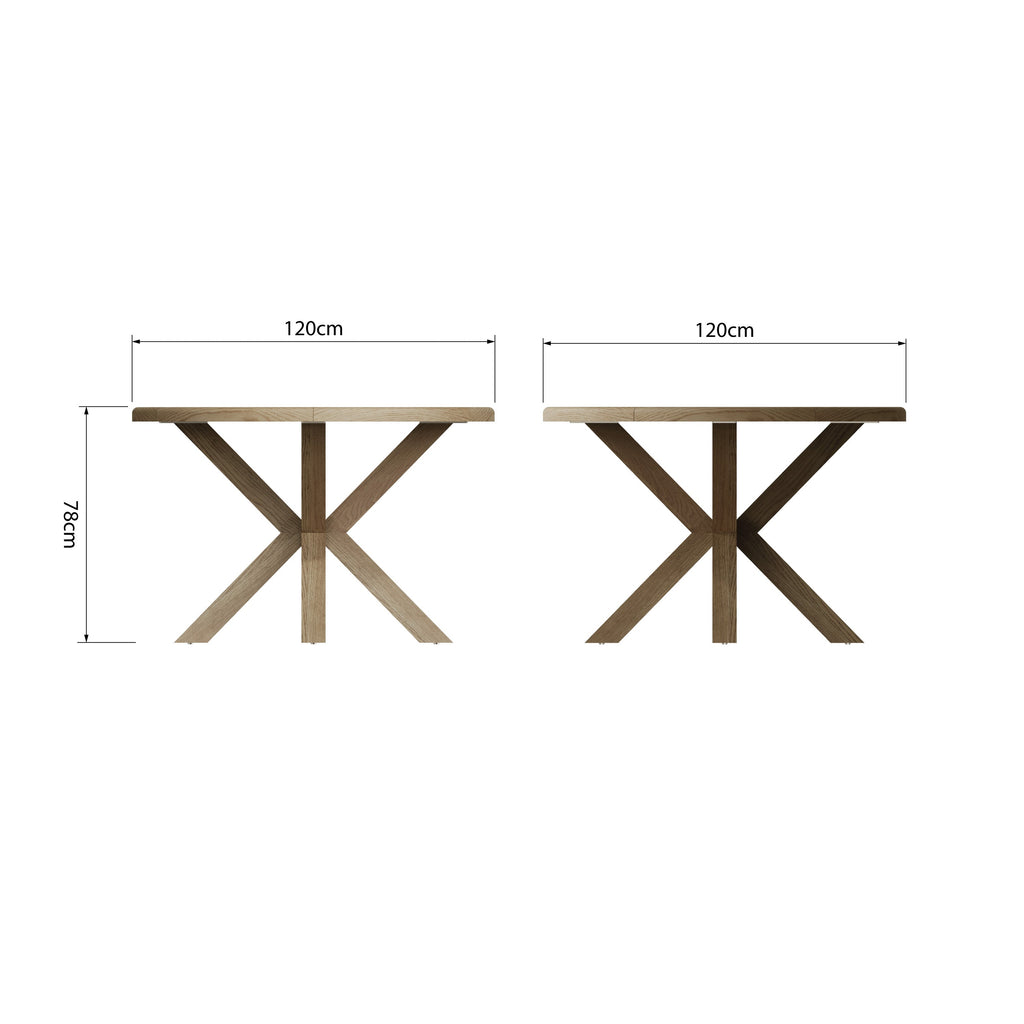 Hove Smoked Oak Small Round Dining Table