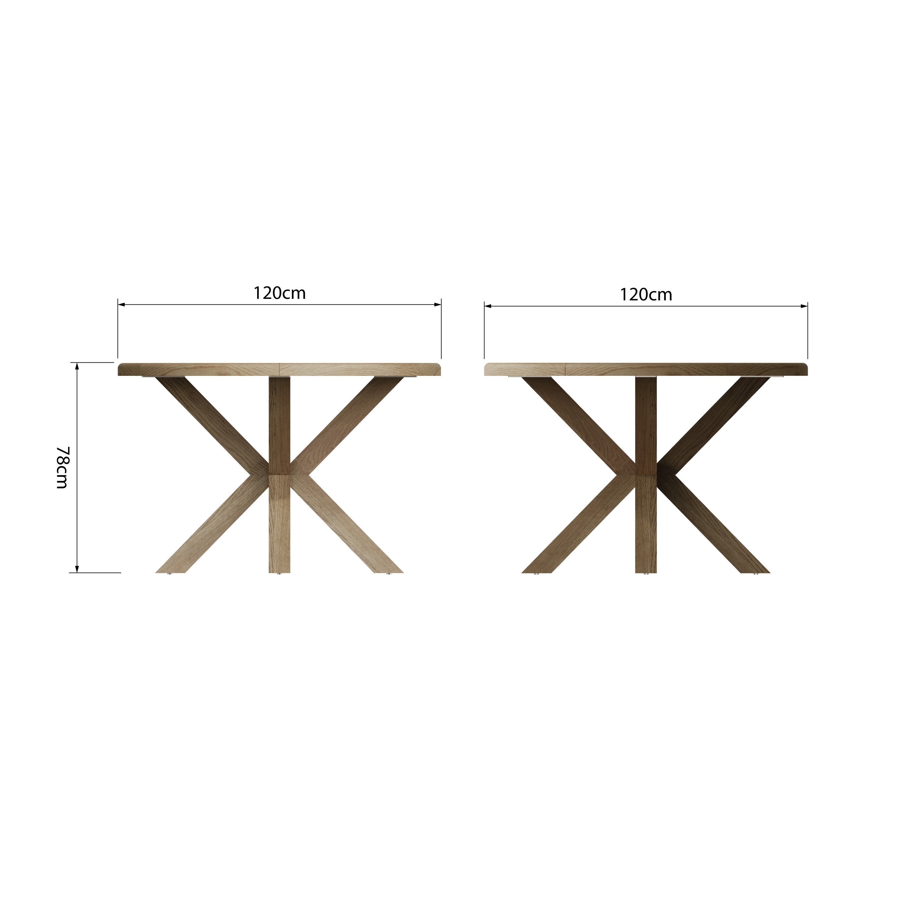 Hove Smoked Oak Small Round Dining Table