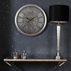 Florence Grey Gear Cog Clock | 80 cm