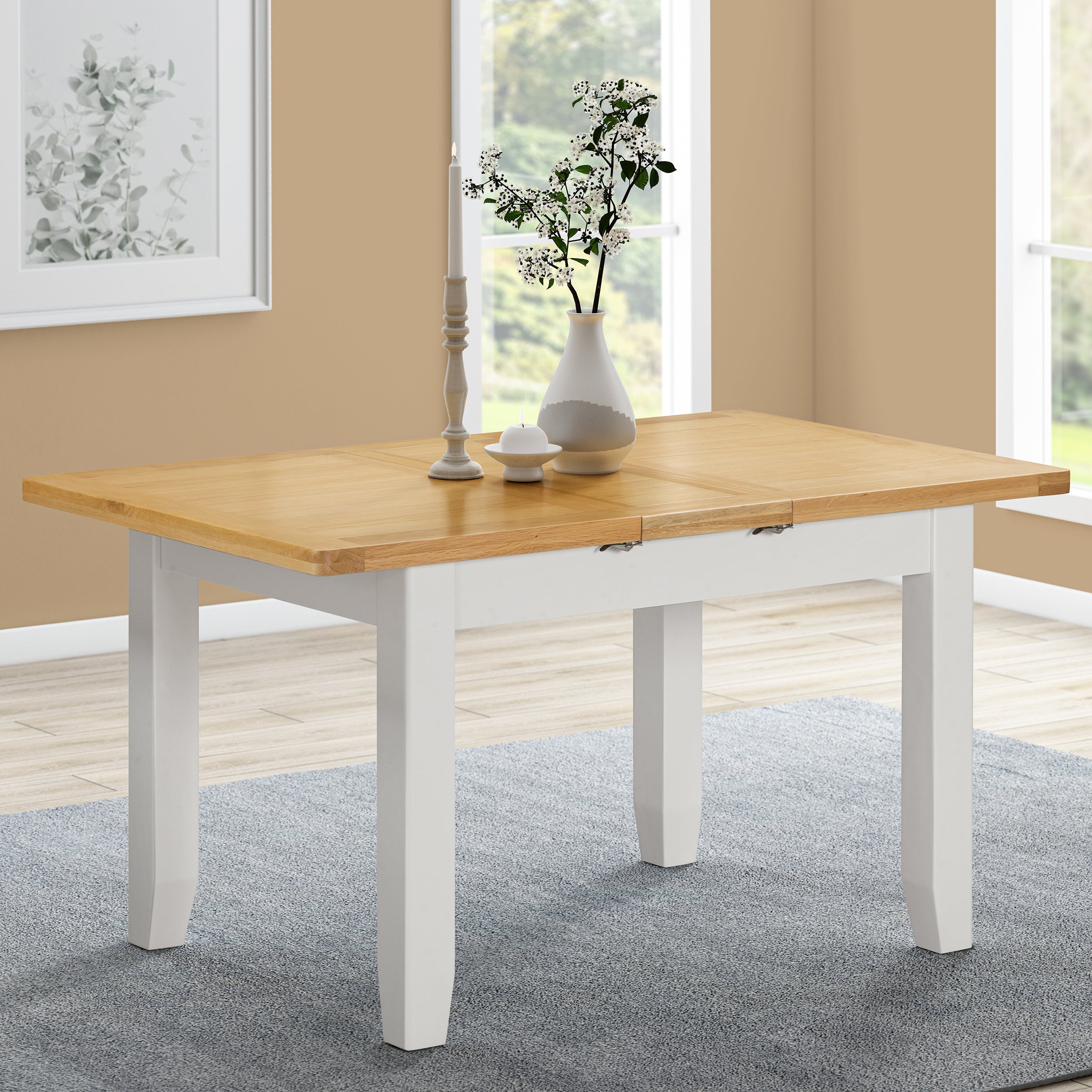 Gloucester Stone Small Extending Dining Table (1.2 m-1.5 m)