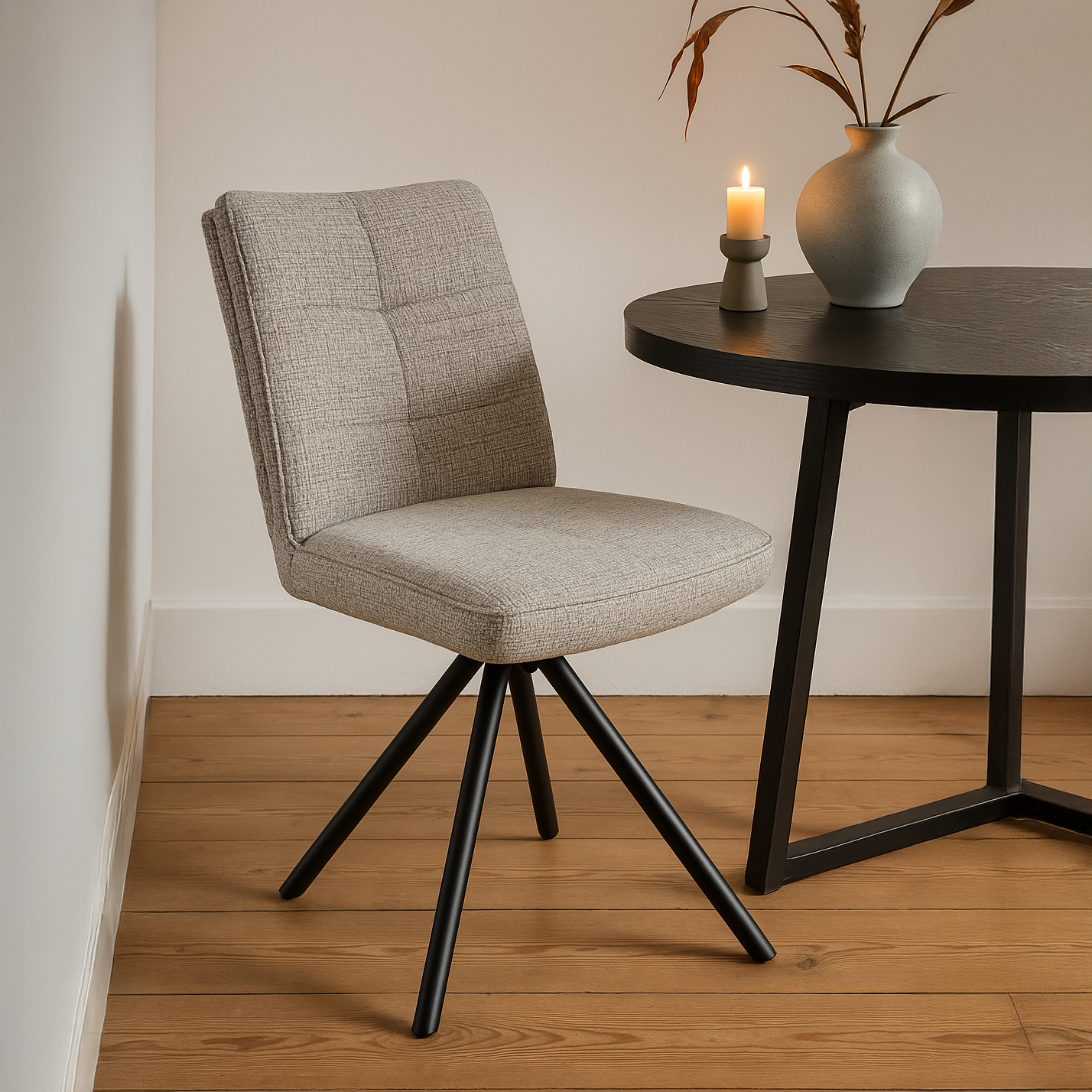 Houston Boucle Dining Chair | Smudge Grey