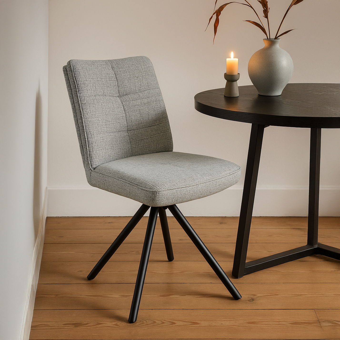 Houston Boucle Dining Chair | Grey