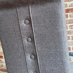 Rhianna Linen Button Back Dining Chair | Stone Brown