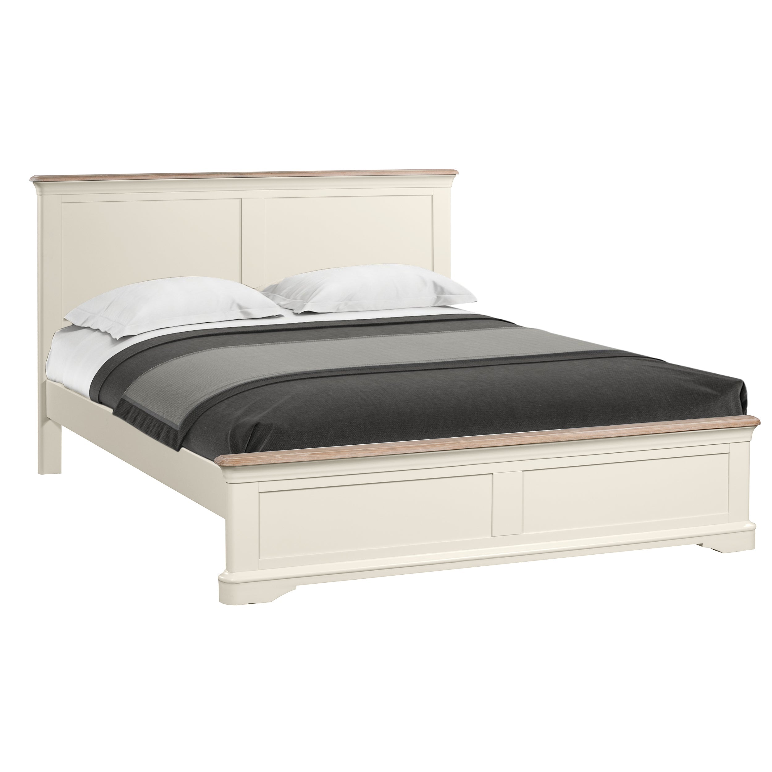 Brighton Warm White Painted 5ft Kingsize Bed - Grade B