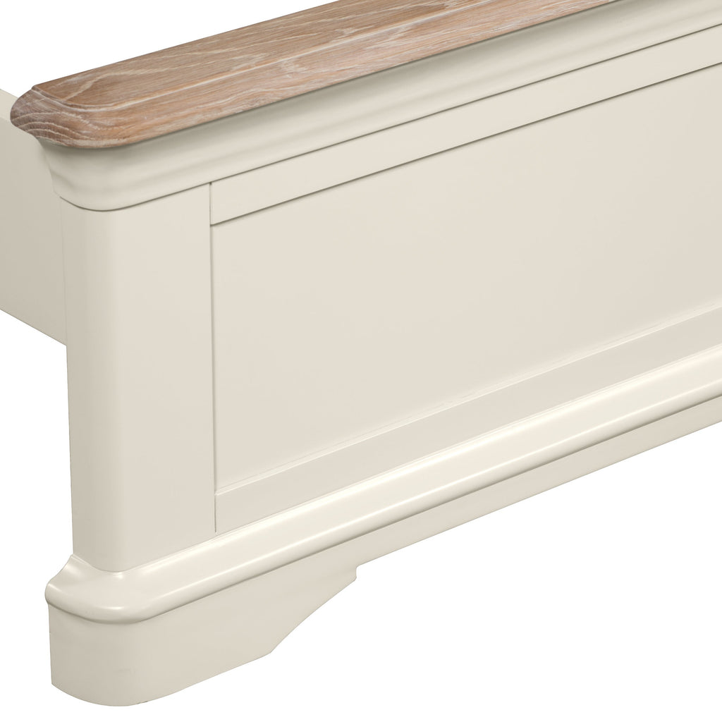 Brighton Warm White Painted 5ft Kingsize Bed - Grade B