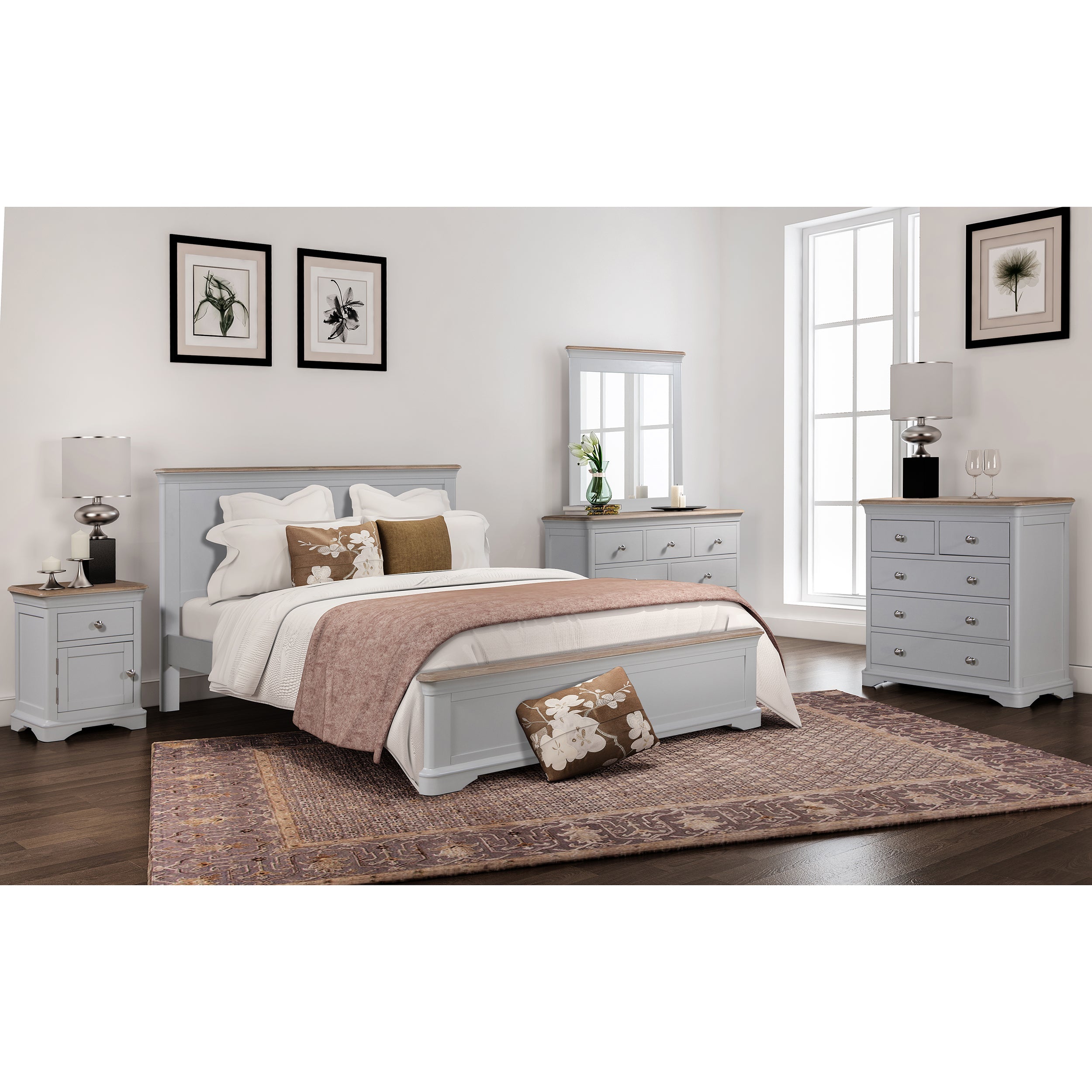 Brighton Grey Painted Dressing Table Mirror - Grade B