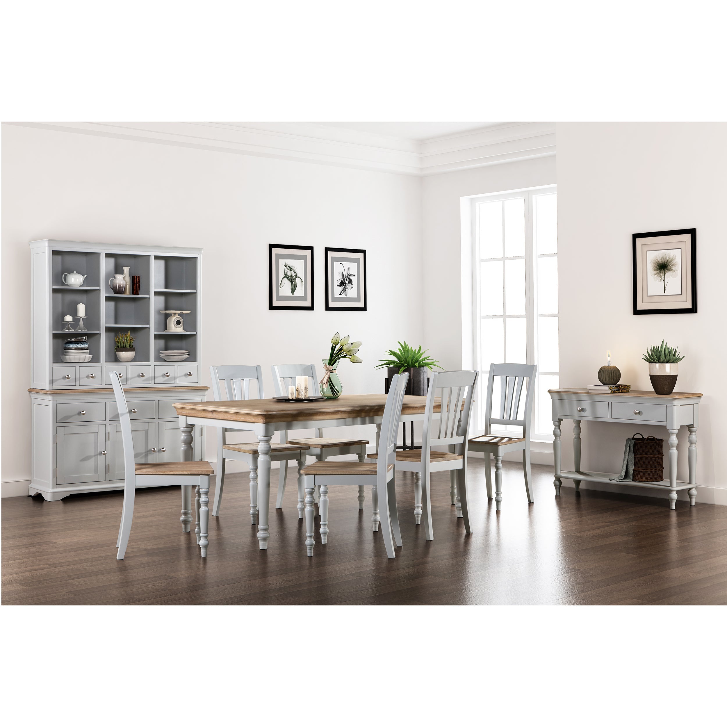 Brighton Grey Painted Extending Dining Table (1.8 m-2.3 m) - Grade B
