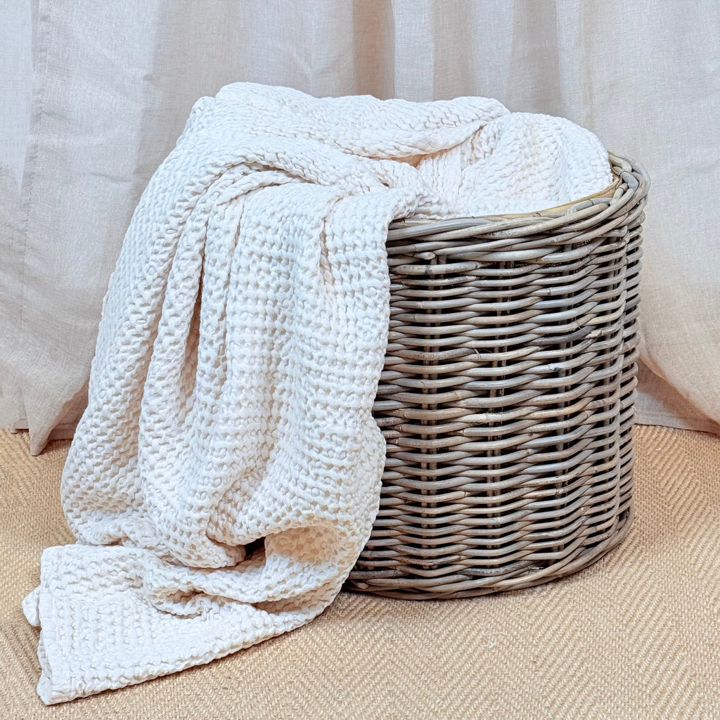 Chunky Round Rattan Basket | Medium
